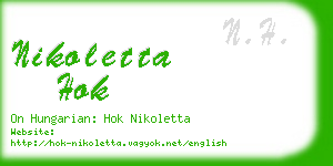 nikoletta hok business card